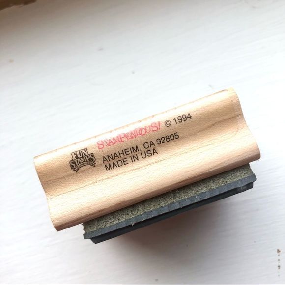 Set of 2 Vintage 1990s Wood Rubber Scrapbook Stamp Handcrafted Teddy Bear - Picture 11 of 16